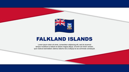 Falkland Islands Flag Abstract Background Design Template. Falkland Islands Independence Day Banner Cartoon Vector Illustration. Falkland Islands Vector