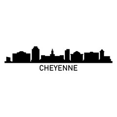 Naklejka premium Cheyenne skyline