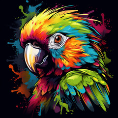 big,colorful macaw.parrot