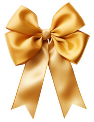 gold bow isolated on white background transparent