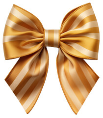golden bow isolated on white background transparent