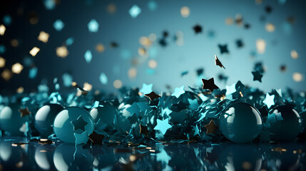 Light Blue Confetti Background with Dark Blue Lines