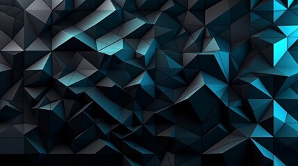 Black dark gray blue white abstract background. Geometric pattern shape. Line triangle polygon angle fold. Color gradient. Shadow. Matte. 3d effect. Rough grain grungy. Design. Template. Presentation.