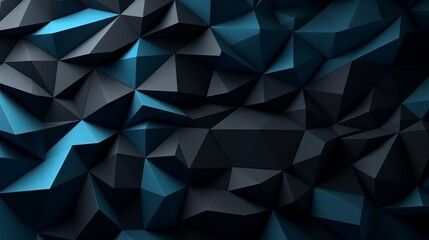 Obraz premium Black dark gray blue white abstract background. Geometric pattern shape. Line triangle polygon angle fold. Color gradient. Shadow. Matte. 3d effect. Rough grain grungy. Design. Template. Presentation.