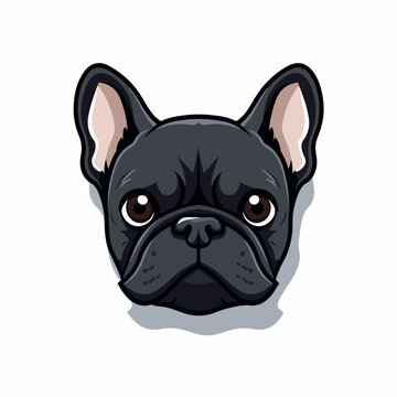 French Bulldog in cartoon, doodle style. Isolated 2d vector illustration in logo, icon, sketch style, Eps 10. AI Generative