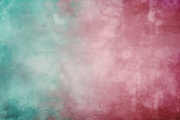 Textured abstract background with a soft transition from turquoise to pink, creating a dreamlike watercolor effect.