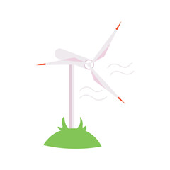 Wind mill on white background