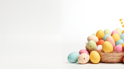 Obraz na płótnie Canvas easter eggs on a white background
