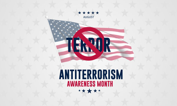 Antiterrorism Awareness Month Background Vector Illustration 