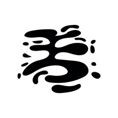 Black splashes on white background