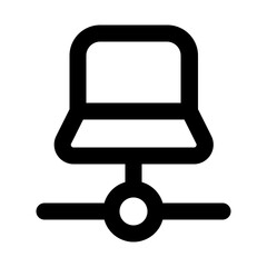 Laptop Line UI Icon