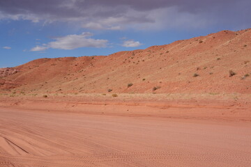 Naklejka premium Front of Upper Antelope Canyon in Lake Powell Navajo Tribal Park Arizona Photo