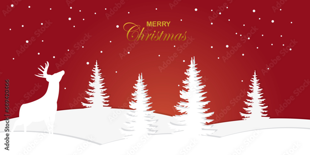 Poster simple christmas tree background vector design suitable for christmas themes.