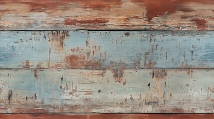Rustic wood background.  aged distressed paint flaking away in areas