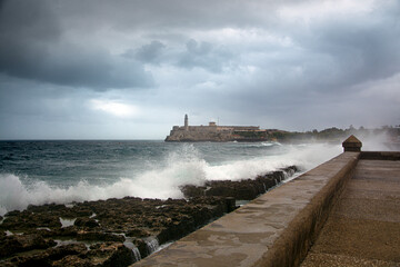 storm over the sea