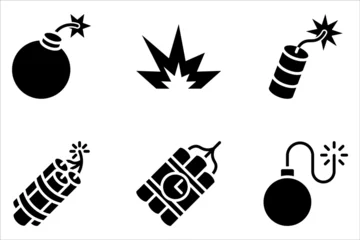 Fotobehang dynamite icon, dynamite trendy filled icons from Army and war collection on white background © NAPISAH