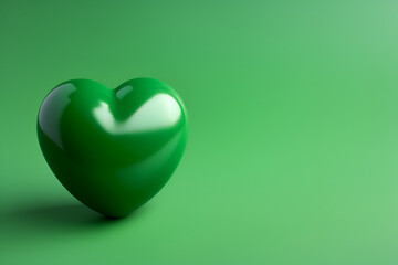 green 3D heart