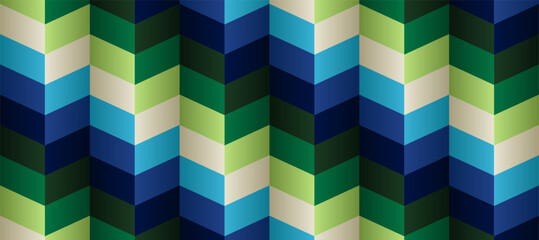 chevron gradient geometry green triangle pattern background