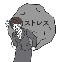 ストレスに苦しむ会社員女性