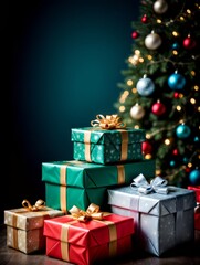 Stacked Christmas Presents 