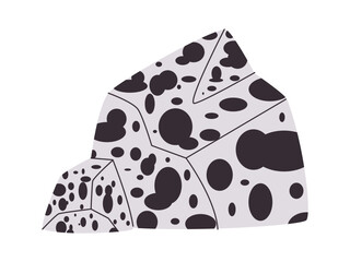 white and dot black color granite stone heavy big and rough material boulder solid and hard texture nature environment