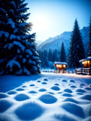Scenic view of snowy winter landscape background wallpaper