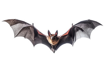 flying bat isolated on transparent background. generative ai