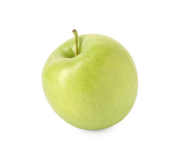 One ripe green apple isolated on white