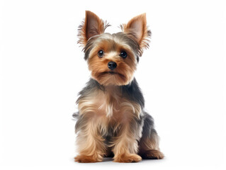 Yorkshire Terrier Dog Studio Shot Isolated on Clear Background, Generative AI
