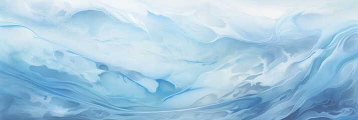 Obraz premium Enchanting Abstract Panorama of Icy Blue and Silver Ripples Reflecting the Serenity and Mystique of a Frozen Wonderland in Ethereal Artistry