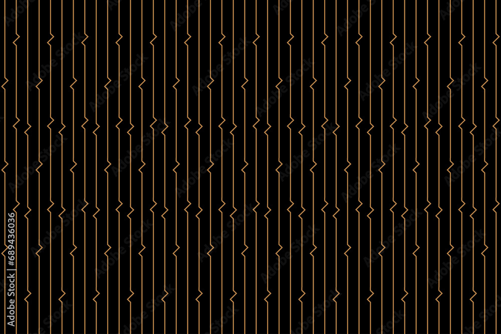 Aufkleber vertical stripe of regular pattern. design lines gold on black background. design print for illustra