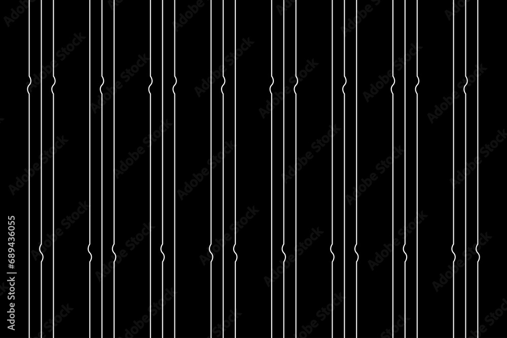 Poster vertical stripe of regular pattern. design lines white on black background. design print for illustr