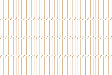 Vertical stripe of regular pattern. Design lines gold on white background. Design print for...