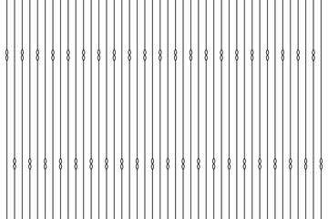 Vertical stripe of regular pattern. Design lines black on white background. Design print for illustration, textile, wallpaper, background. Set 6