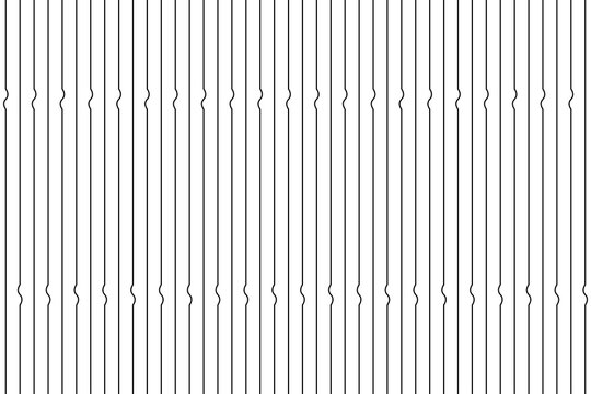 Vertical stripe of regular pattern. Design lines black on white background. Design print for illustration, textile, wallpaper, background. Set 9