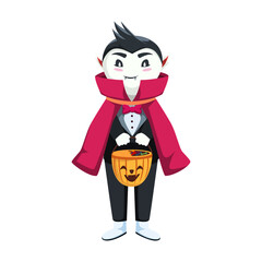 Cute Halloween Monster Character Illustration