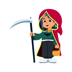 Cute Halloween Witch Character Illustration