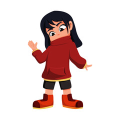 Cute Kids Traveler Character Illustration