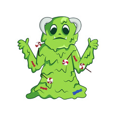 Cute Halloween Monster Character Illustration