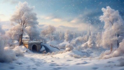 Snow Background Winter Fairytale