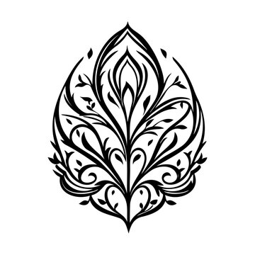 Ornament Arabesque design element illustration black