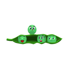 Cute Green Beans Character Illustration