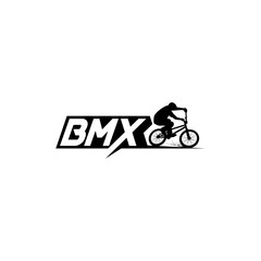 Fototapeta premium bmx bike logo design. Vector illustration of bmx bike. modern logo design vector icon template