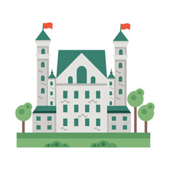 Fototapeta premium germany neuschwanstein with green decorations