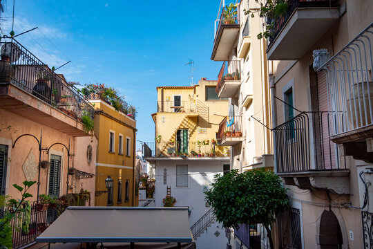 Fototapeta Buildings in Taormina - Italy