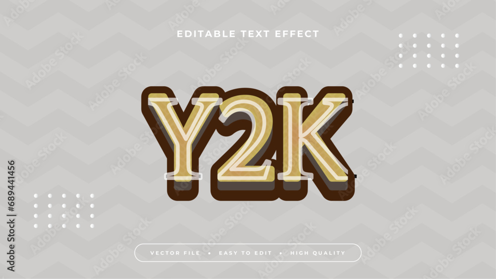Poster gray grey brown and beige y2k 3d editable text effect - font style