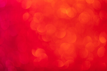 Abstract blurred background. Defocused portrait lens back. Backdrop bokeh. Vivid red