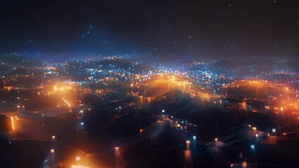 Like a vast and everexpanding digital universe, the abstract visualization of a deep learning network showcases the endless possibilities and complexities of its deep hidden layers.