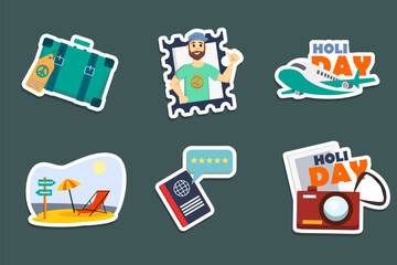 Holiday Summer Beach Sticker Set Collection