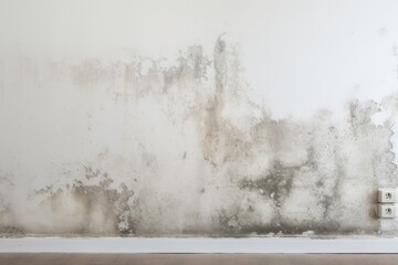 Mold on a white wall. concept of combating mold and dampness